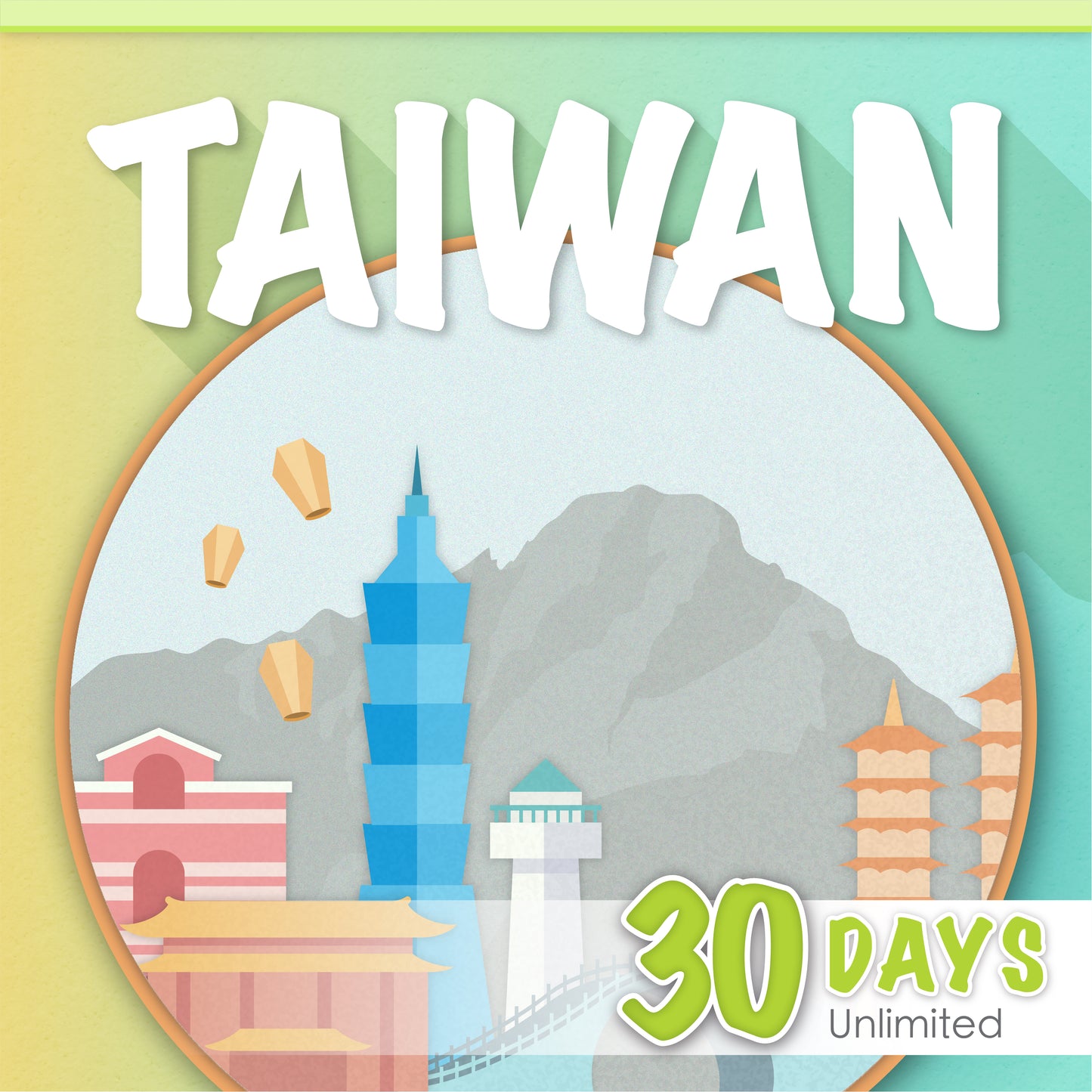 Taiwan 3/5/7/10/15/30 Days E-sim card