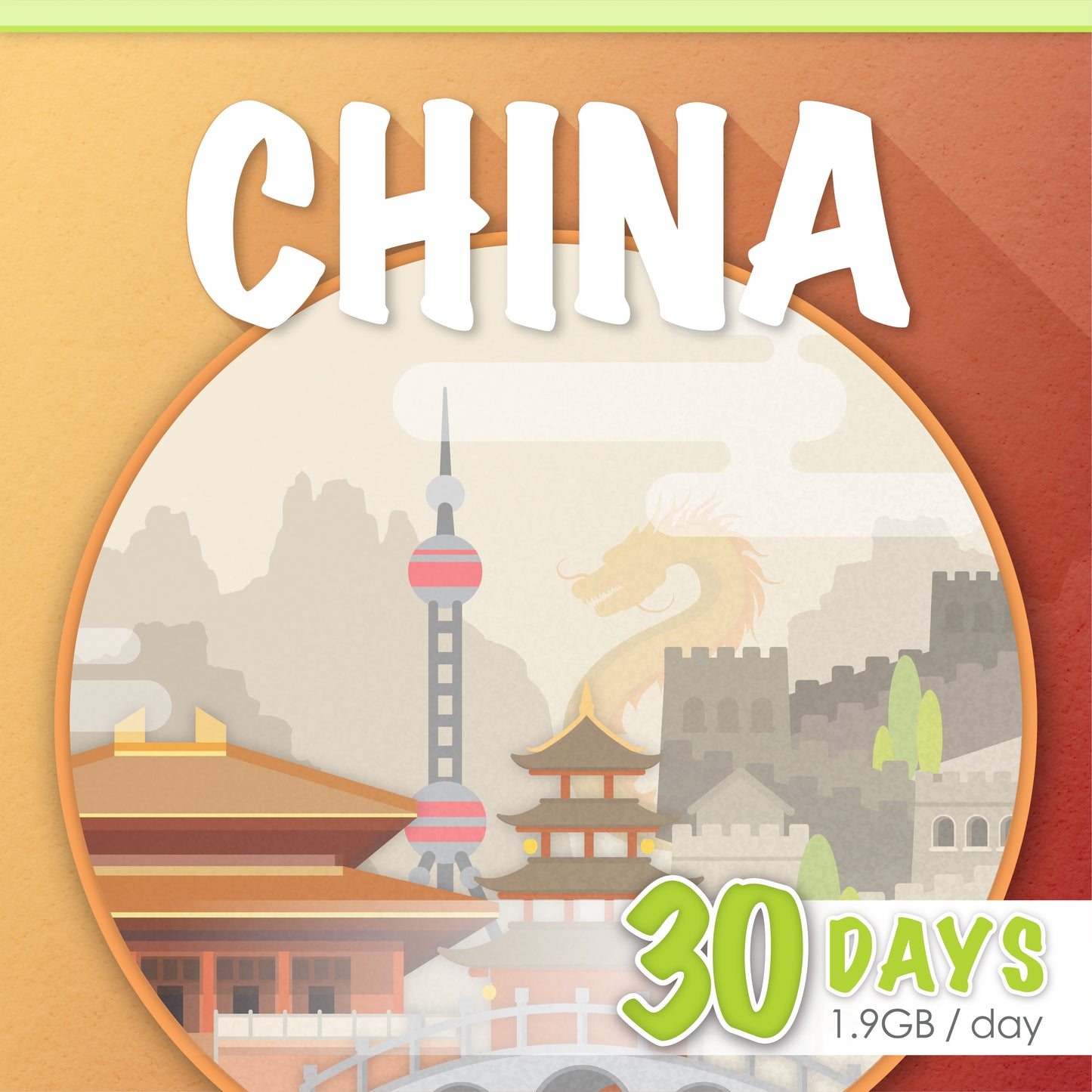 China 15/30 Days E-sim card