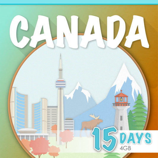 Canada 10/15 Days E-sim card