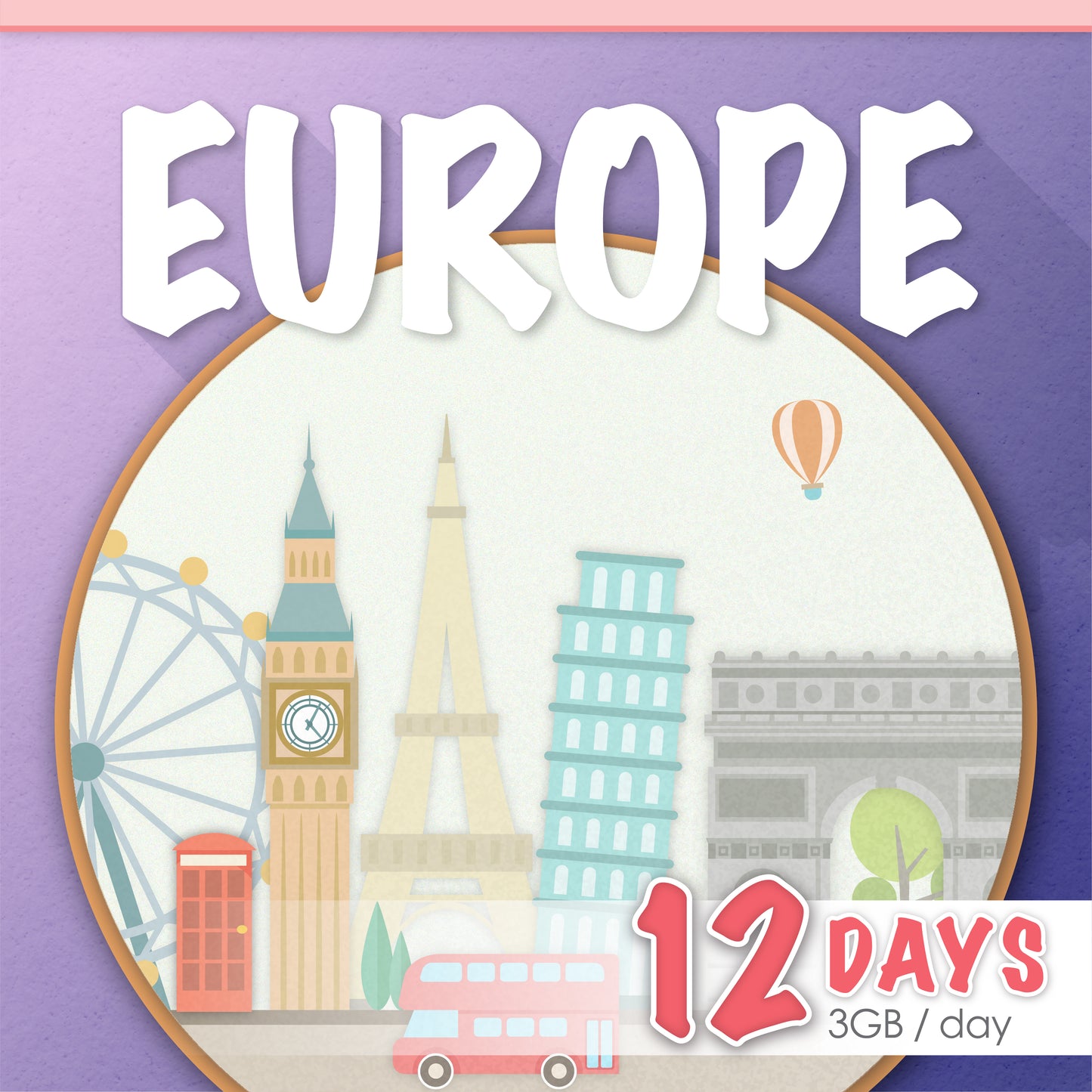 Europe 12 Days E-sim card